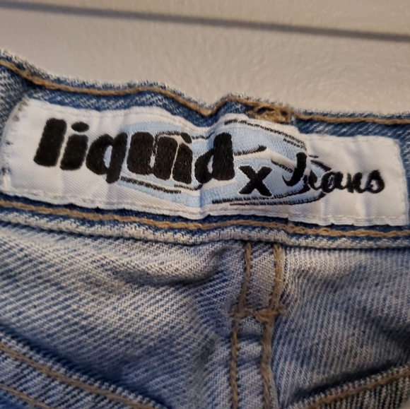 Liquid x Jeans - Blue Butterfly Denim Shorts - Size 3 - Picture 6 of 11